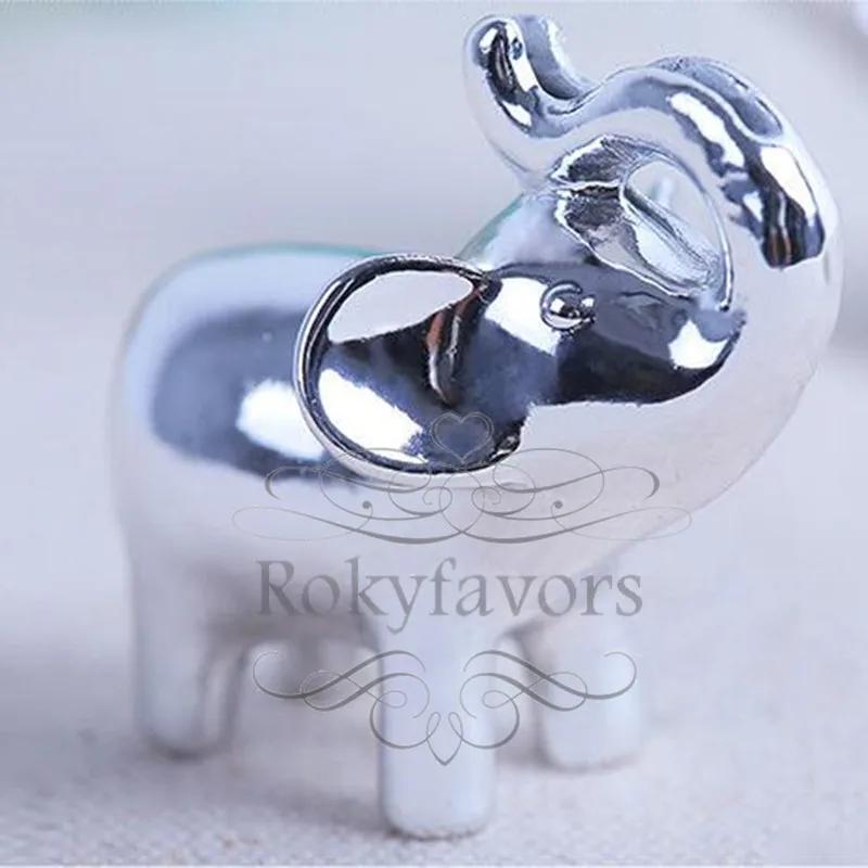 silver elephant place card holder (4)