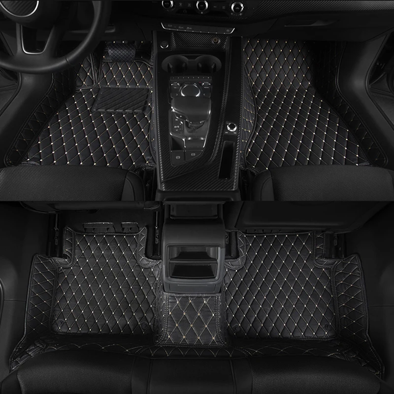 

lsrtw2017 fiber leather car interior floor mat for audi a5 2007-2020 2019 2018 2017 2016 2015 2014 2013 2012 2011 2010 2009 2008
