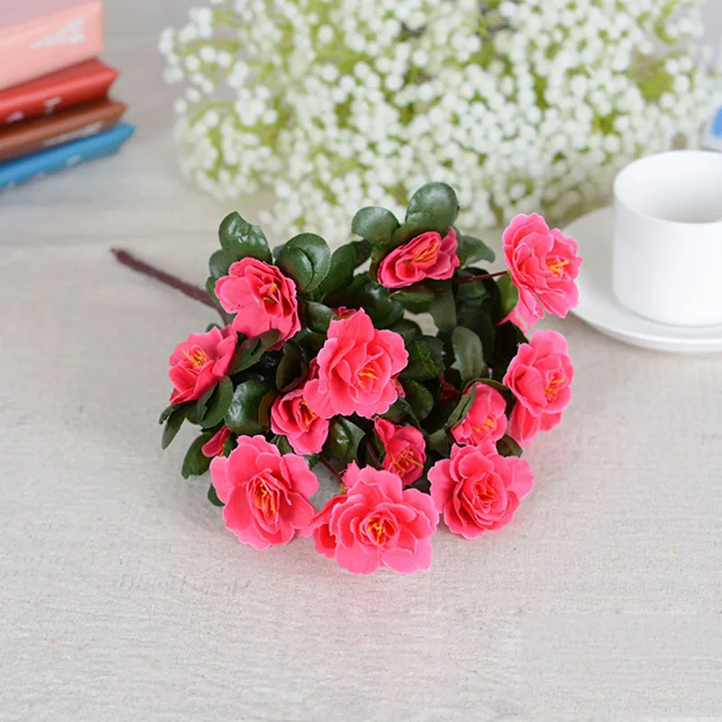 

Artificial Flowers Silk Fake Leaf Azalea Floral for Wedding Party Home Decoration Bouquet 899