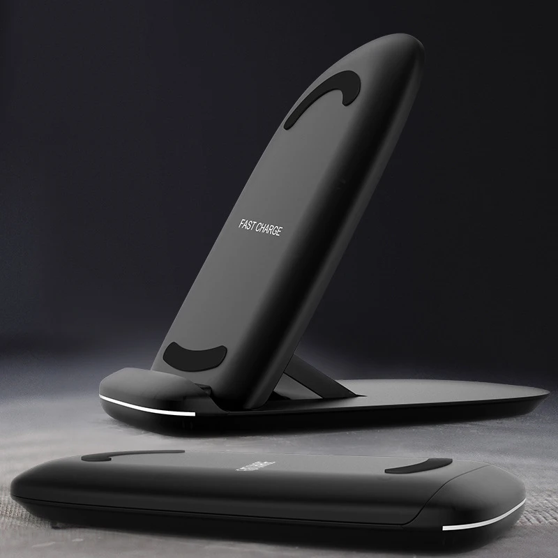 

Foldable Qi Mobile Phone Wireless Fast Charge Fast Wireless Charging Desk Phone Holder For iPhone X Xs Max Xr Note9 8 S9 S8 S7