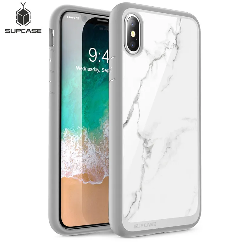 For iphone Xs Max Case 6.5 inch SUPCASE UB Style Premium Hybrid Protective TPU Bumper Marble Back Cover XS |