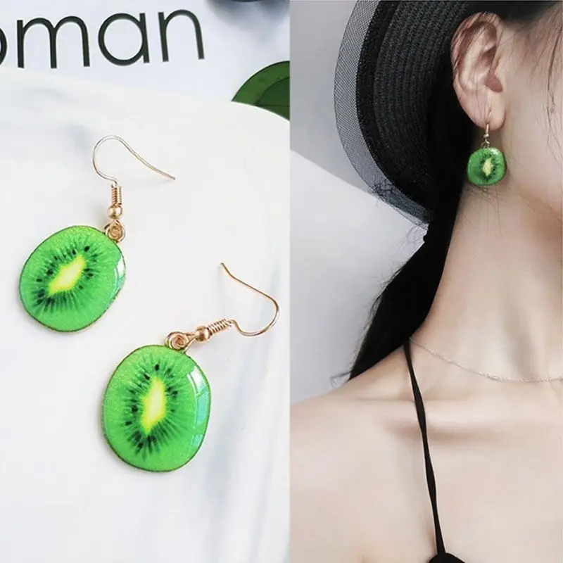 

Acrylic Cute Fruit Earrings Strawberry Pineapple Tomato Kiwi Orange Cucumber Dragon Apple Pineapple Fruit Earrings Dainty New