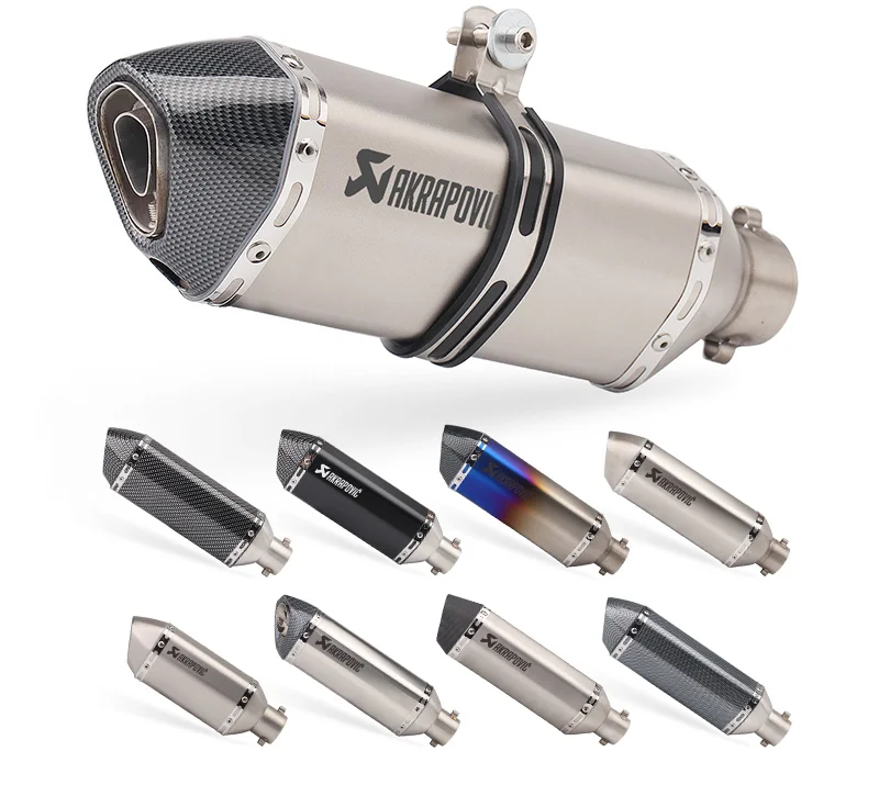 

51MM Universal Motorcycle Exhaust Pipe Muffler Akrapovic Escape Moto with db killer For honda CB400 fz1 r6 cb1000r r15 cbr650f