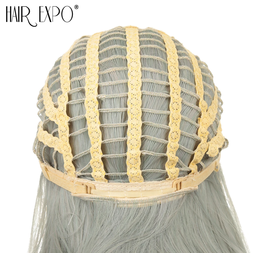 Волосы Экспо город косплей аниме парики длинные волнистые светильник серый зеленый синтетические волосы для женщин парик объемная волна термостойкие Perucas+ парик