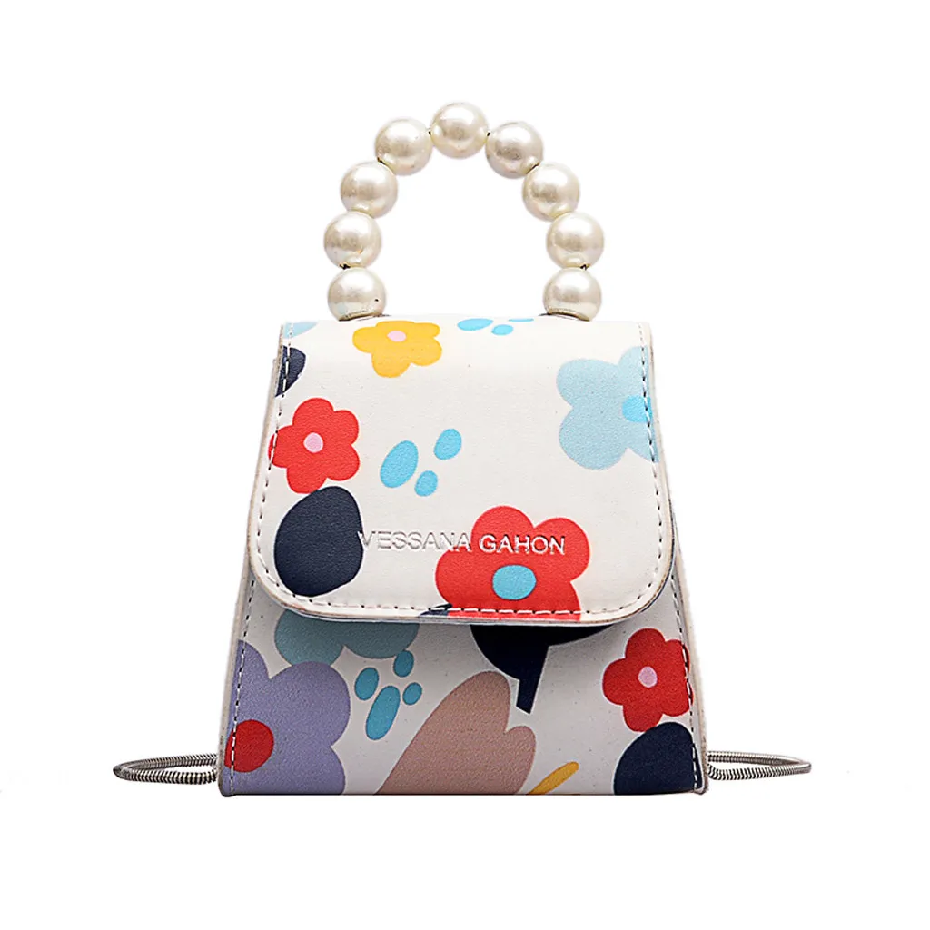 Модная женская кожаная пляжная сумка через плечо с цветочным принтом, сумки-мессенджеры для женщин - Цвет: WH