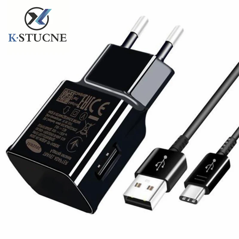 

Adaptive Quick Travel Adapter Charge For Samsung Galaxy S9 S8 plus Note 4 5 A3 Fast Charger 1.2M USB Type-C Cable 9V1.67A & 5V2A