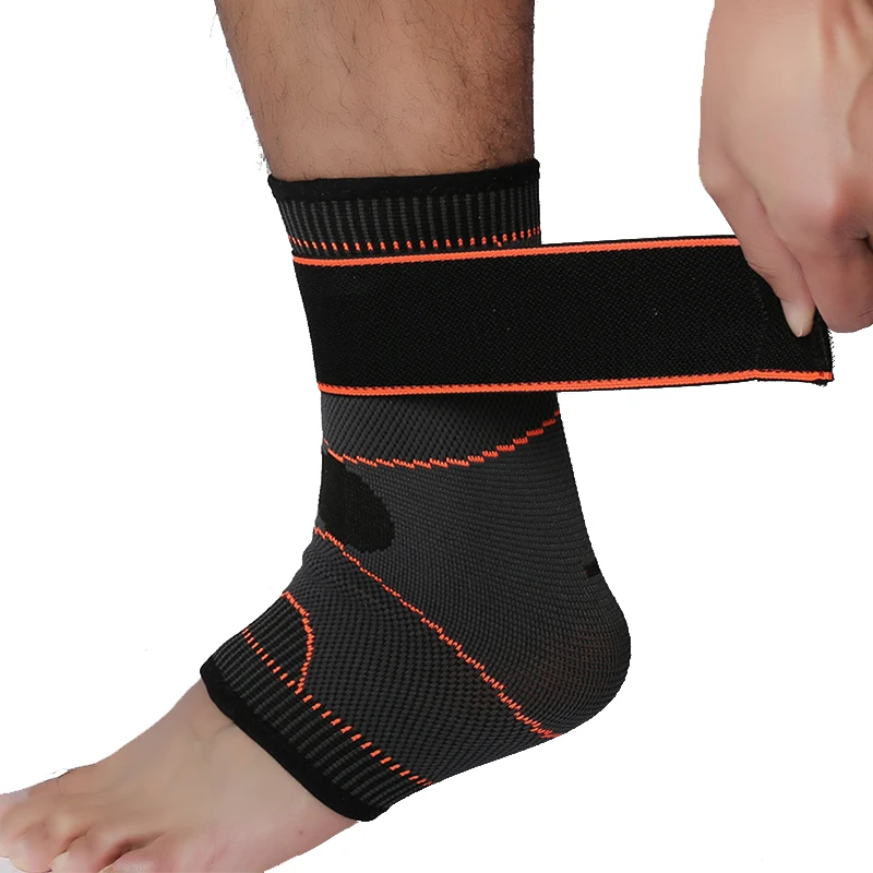

1PCS Sports Ankle Support Basketball Fitness Jacquard Pressure Ankle Weights For Foot Protector Breathable Warm Ankle Sleeve