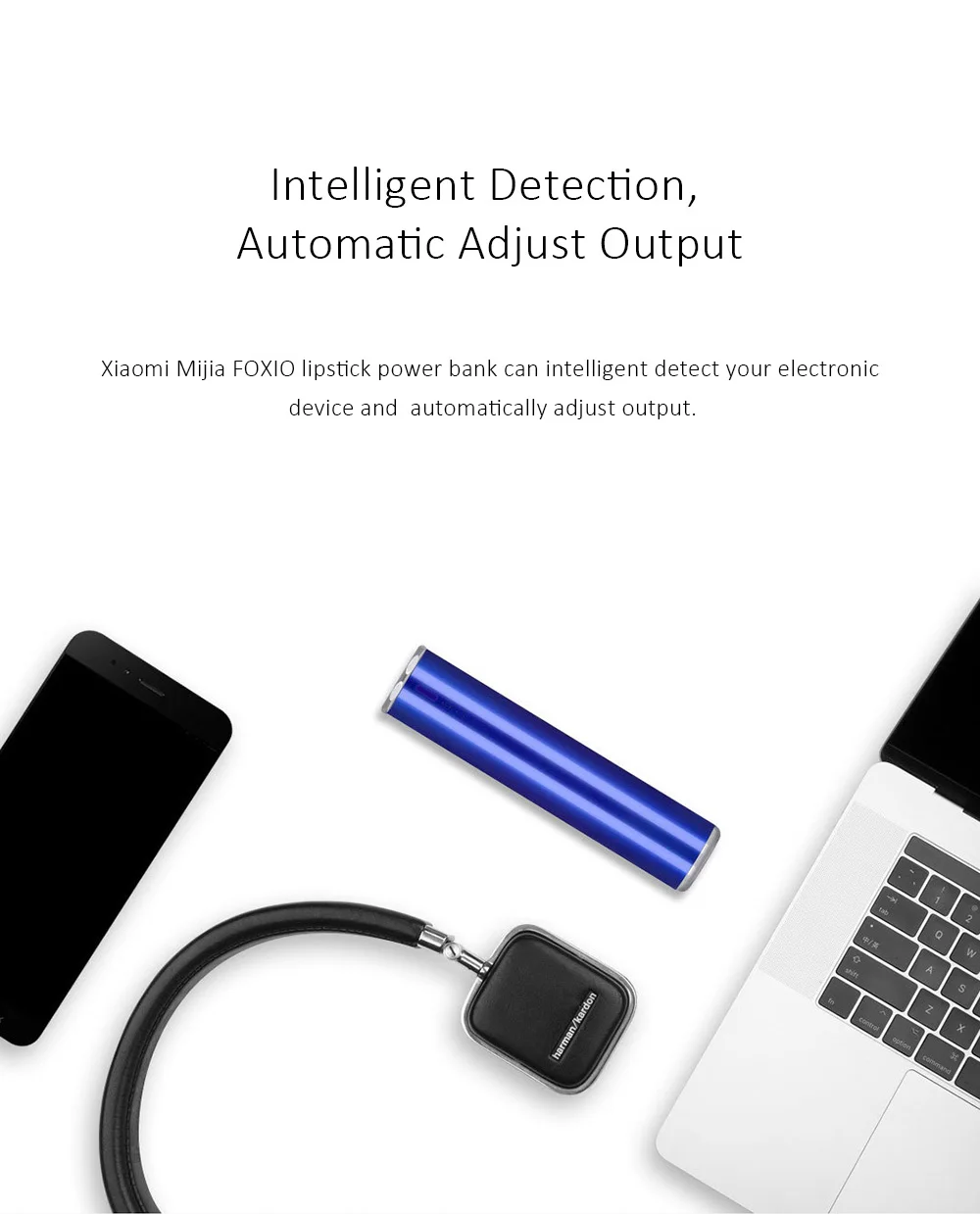 Xiaomi Mijia FOXIO Lipstick 3350 мАч Внешний аккумулятор type-C Micro-USB модный дизайн легкий и портативный аккумулятор высокого качества