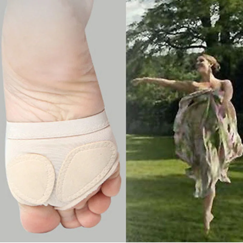 1 пара, женские балетки для живота, полуботинки, разделенная мягкая подошва, для танцев в виде лап, Защита ног, коврик для ног, хит, МДФ