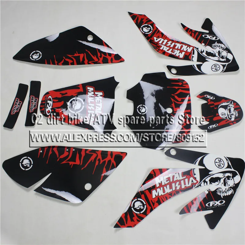 3M Decals Emblems Stickers Graphics Kit For Honda CRF70 DHZ SSR SDG pit