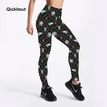 Qickitout дропшиппинг летние новые модные леггинсы сексуальные женские леггинсы с тотемным узором штаны с принтом брюки плюс размер