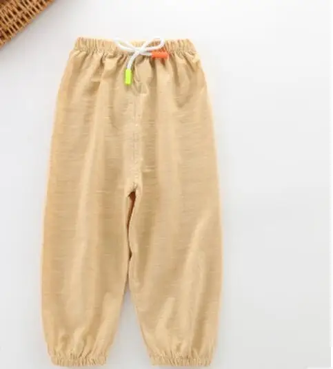 Летние тонкие противомоскитные штаны Новые Мягкие хлопковые штаны для маленьких мальчиков и девочек повседневные штаны для От 2 до 5 лет - Цвет: 3