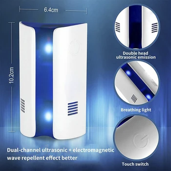 

Multi-function Ultrasonic Electronic Repeller Bread Type Repels Mice Bed Bugs Mosquitoes Spiders Insect Repellent Killer Supply