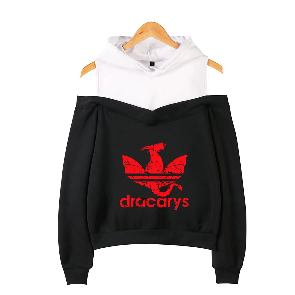 Game Of Thrones Kpop Dracarys Off-Shoulder Sexy Women Hoodie Hooded Sweatshirt Harajuku Winter Women's Hoodies Exposed Pullovers Game Of Thrones Kpop Dracarys Off-Shoulder Sexy Women Hoodie Hooded Sweatshirt Harajuku Winter Women's Hoodies Exposed Pullovers