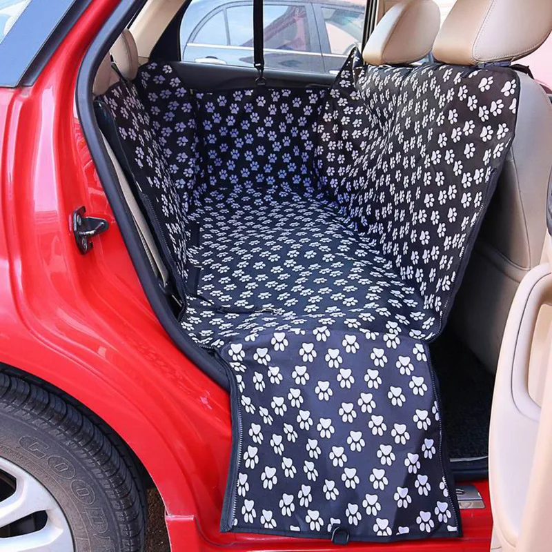 

Pet Carrier Oxford Fabric Paw pattern Waterproof Pet Mat Hammock Cushion Protector Car Pet Seat Cover Dog Car Back Seat Carrier