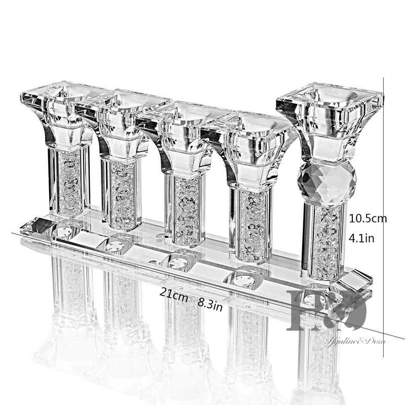 H& D Хрустальный подсвечник, декоративные хрустальные подсвечники, 5 головок, для дома, свадьбы, вечеринки, ужина, Декор, специальный подарок для друга