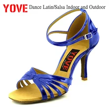 YOVE стиль w121-62 танцевальная обувь Бачата/Сальса крытый и открытый Женская танцевальная обувь