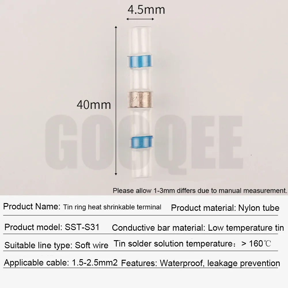 Термоусадочные SST припоя рукава водонепроницаемый провод Быстрый стыковый терминал Быстрый Автомобильный Разъем Терминатор Электрический разъем