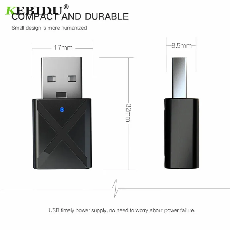 KEBIDU USB Bluetooth приемник передатчики 5 0 беспроводной аудио музыкальный стерео