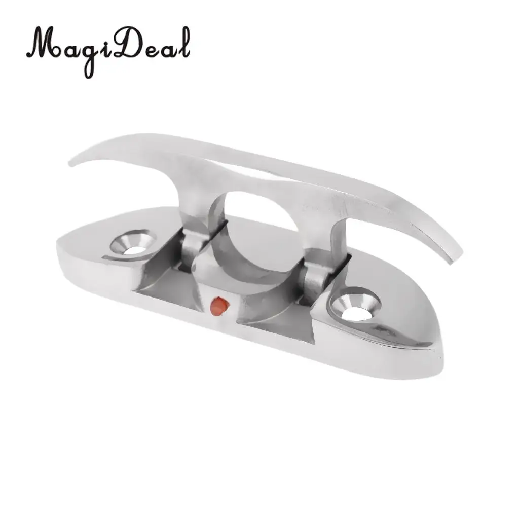 Durable Folding 316 Stainless Steel Marine Boat Dock Safety Fold Down Cleat Kayak Canoe Dinghy Yacht Rafting Sailing Accessories