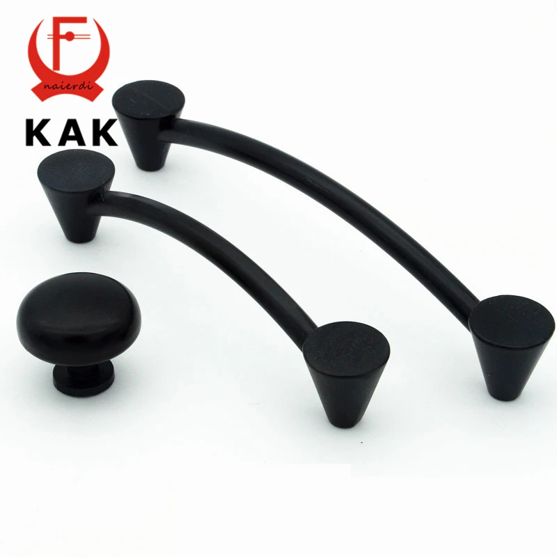 Ручки для шкафа KAK в американском стиле черные ручки из сплава цинка ящика