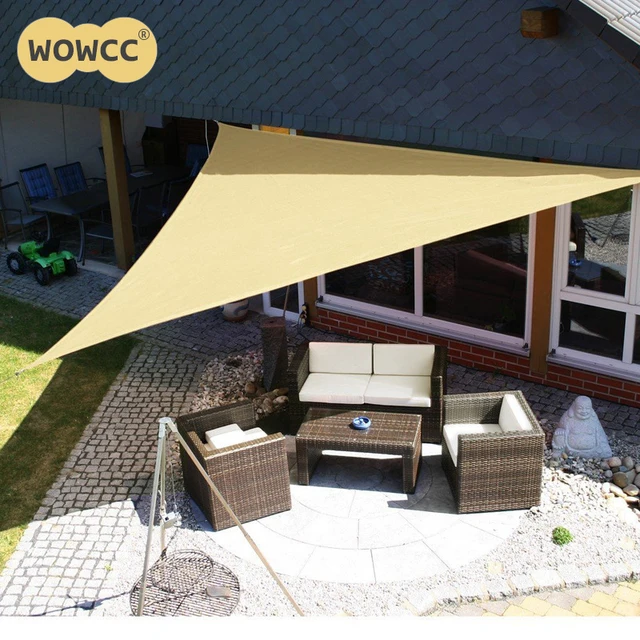 3m Outdoor Sun Shelter Waterproof Awning Triangle Tent Canopy Garden 3m Outdoor Sun Shelter Waterproof Awning Triangle Tent Canopy Garden Beach Picnic Camp Shade Tarp Travel Sunshade Gazebo