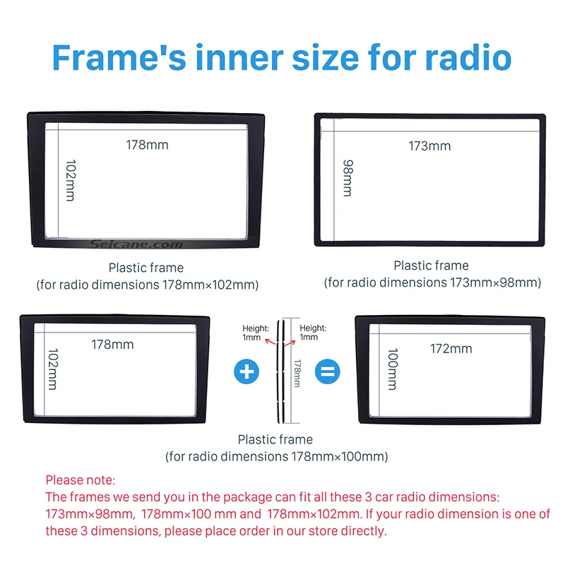 Seicane 2DIN Car Radio Fascia for 1999-2004 Mazda Premacy Dash Player Auto Mount Installation Surround Trim Panel Face Plate Kit Seicane 2DIN Car Radio Fascia for 1999-2004 Mazda Premacy Dash Player Auto Mount Installation Surround Trim Panel Face Plate Kit