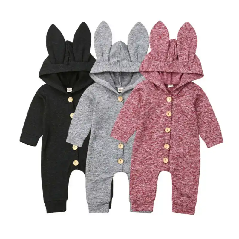 hooded romper baby girl