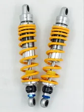 330mm ajustável air amortecedores 7mm primavera para Harley-Davidson Rua 750 Quad ATV DA MOTOCICLETA amarela + cromo