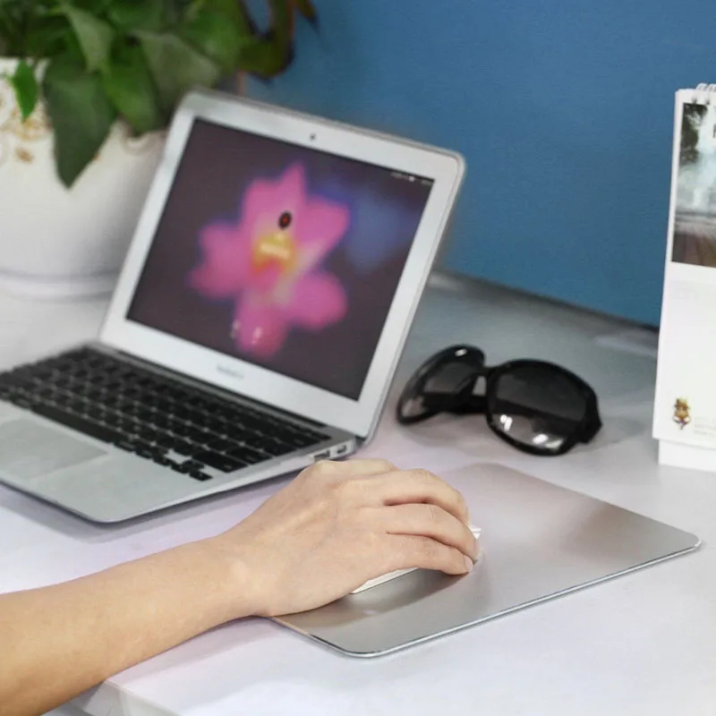  New Luxury Aluminum Metal Slim Large Game Mouse Pad PC Computer Laptop Gaming Mousepad for Apple Ma