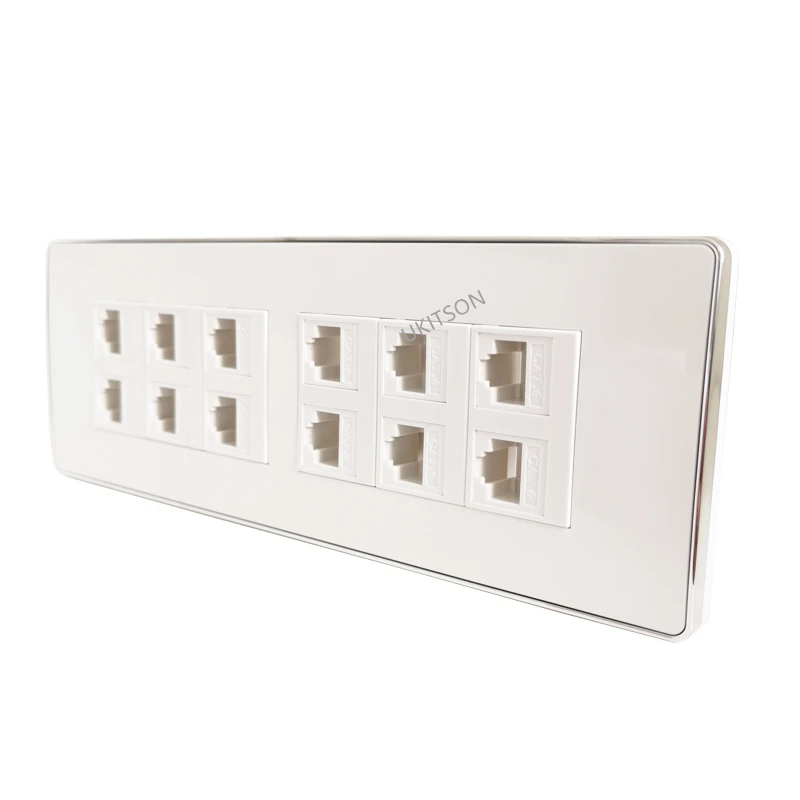 118 Type 12 Ports Silver Edge CAT6RJ45 Wall Outlet pic 3