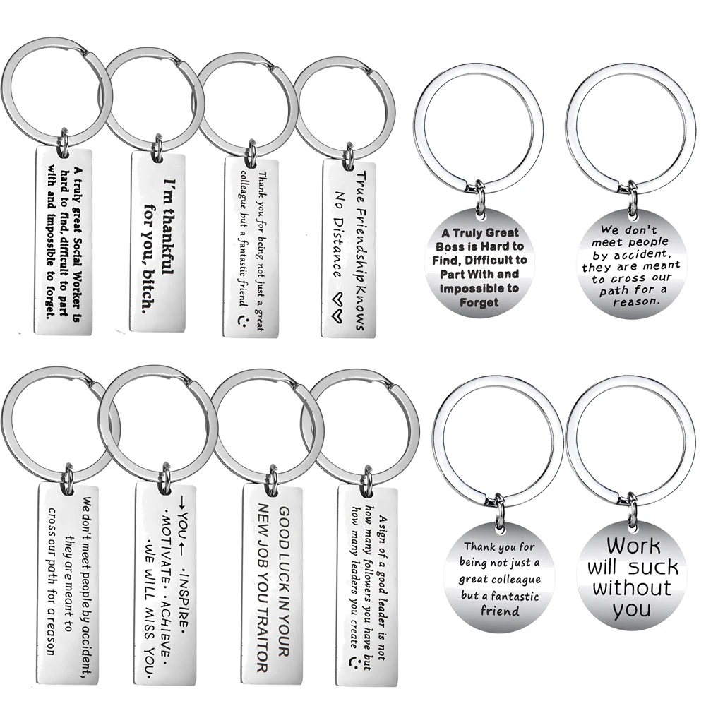 

Stainless Steel Coworker Leaving Gift Keychain Colleague Gift Appreciation Gift Thank You Gifts Best Friend Friendship Jewelry