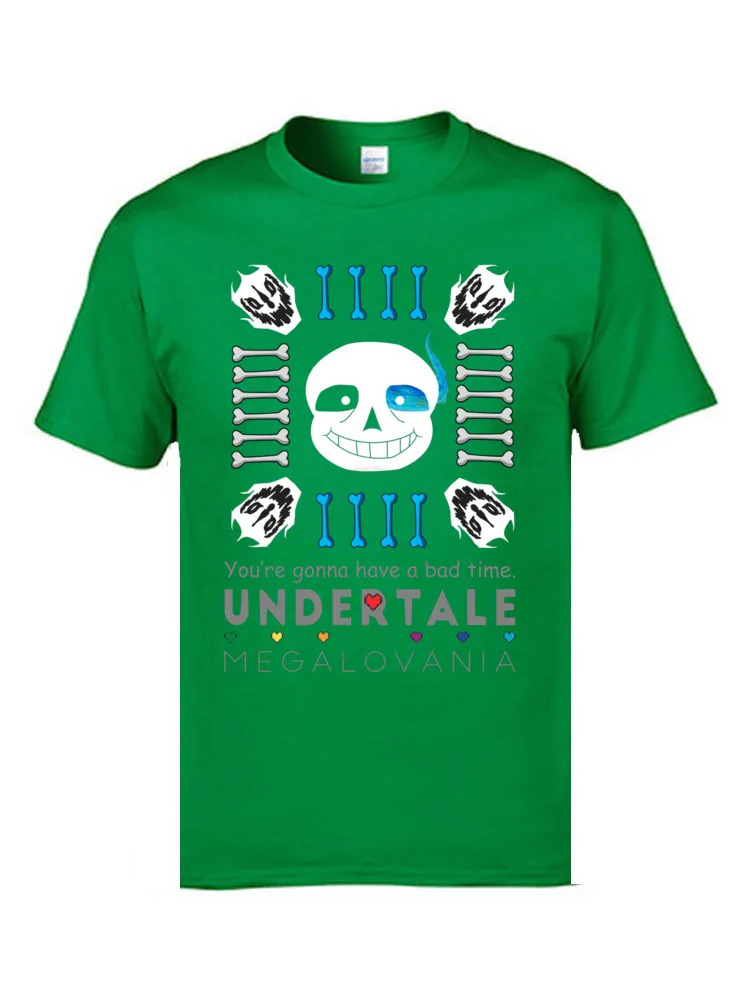 Sans Undertale 2631 T-Shirt for Men Fitness Tight Labor Day T Shirt Short Sleeve Coupons Summer T Shirt Round Neck Pure Cotton Sans Undertale 2631 green