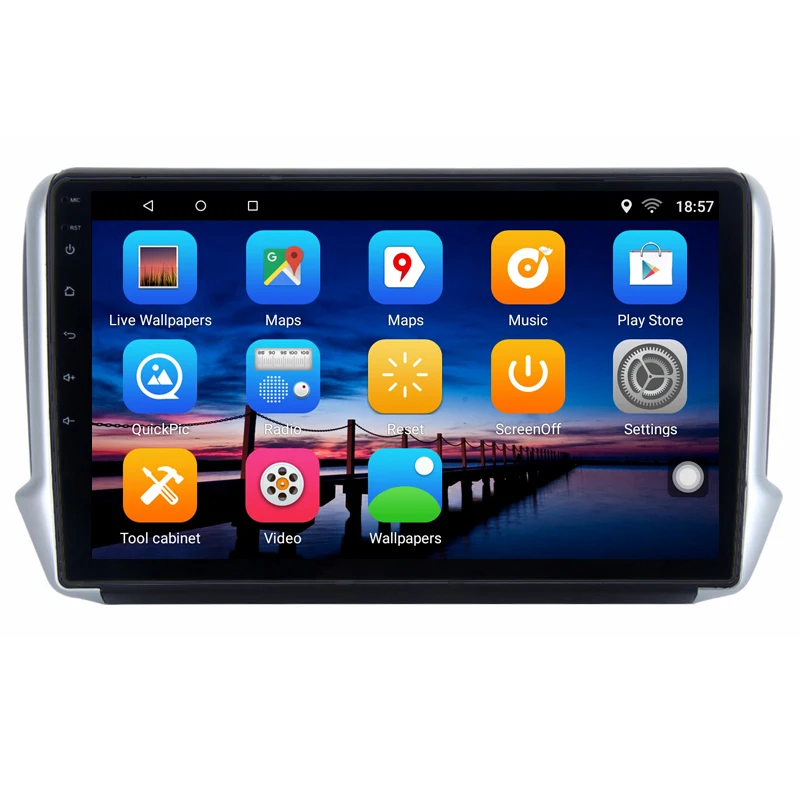 Perfect 10" 2+32G 2.5D IPS Android 8.1 Car DVD Multimedia Player GPS for Peugeot 2008 208 2013 2014-2016 audio radio stereo navigation 2