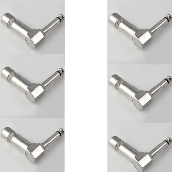 

10Pcs 1/4 6.35mm Mono Speaker Right Angle 90 Degree Guitar Phono Plug Connector New