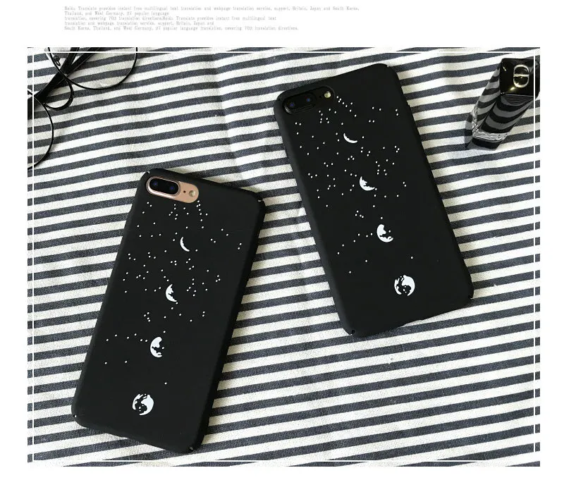 Moon Eclipse Black Matte Phone Case For iPhone 8 8plus 7 7 Plus Cases Clear Phone Case For iphone 6 s 6s Plus Cases Cover Coque  (9)