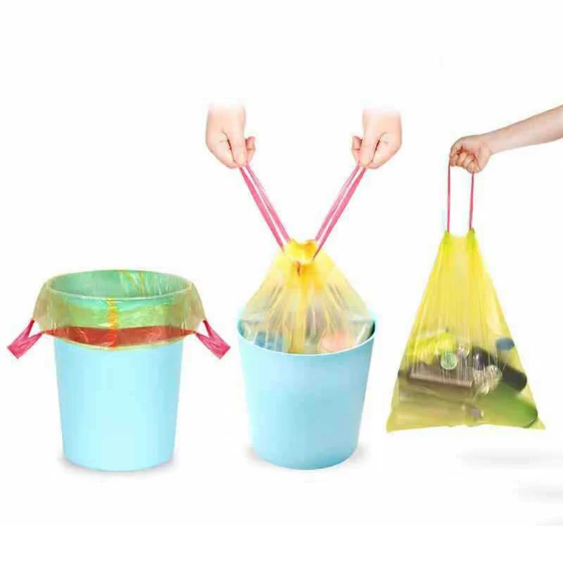 5 рулонов мешки для мусора одноразовые бытовые кухонный мешок для хранения утолщение точки пластиковые мешки для мусора автоматический нанизывающий Тип закрыт