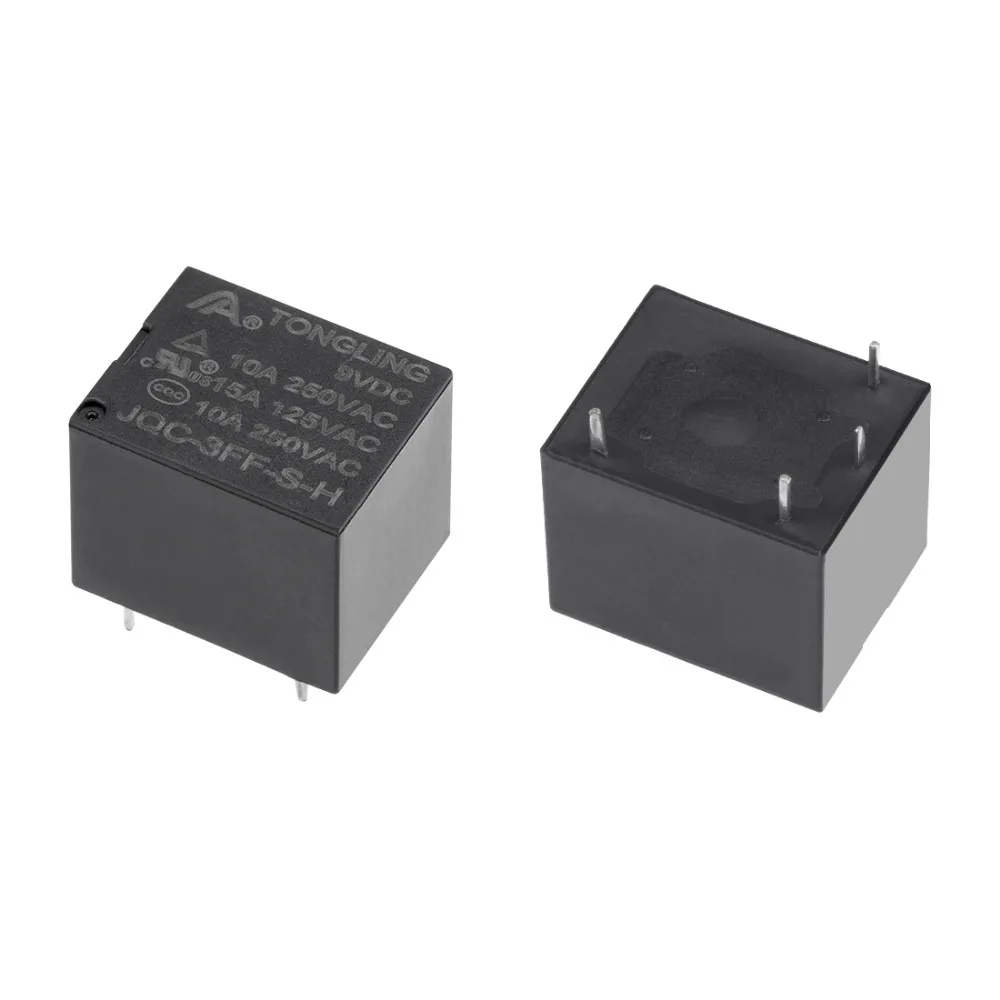 

Uxcell 5 Pcs Relays JQC-3FF-S-H DC 9V Coil SPST 4 Pin PCB Electromagnetic Power Relay For Communication Electrical Equipment