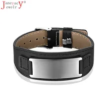 Модный кожаный браслет из нержавеющей стали Часы пряжка мужской браслет популярный wo мужской браслет мужские ювелирные подарки Pulseira