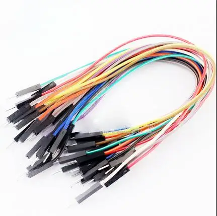 100pcs/lot New 1p to 1p 20cm random color male to male jumper wire Dupont cable