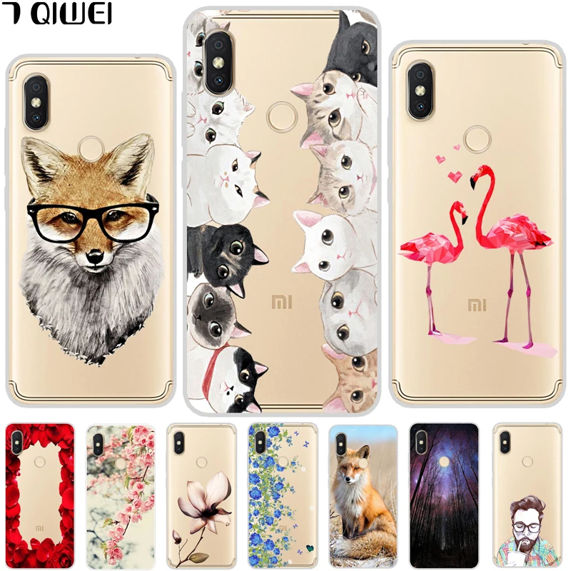 

For Xiaomi Redmi S2 Case Clear TPU Soft Back Cover For Xiaomi Redmi S2 S 2 Phone Case Animal Fox Silicon 5.99 RedmiS2 Funda Capa