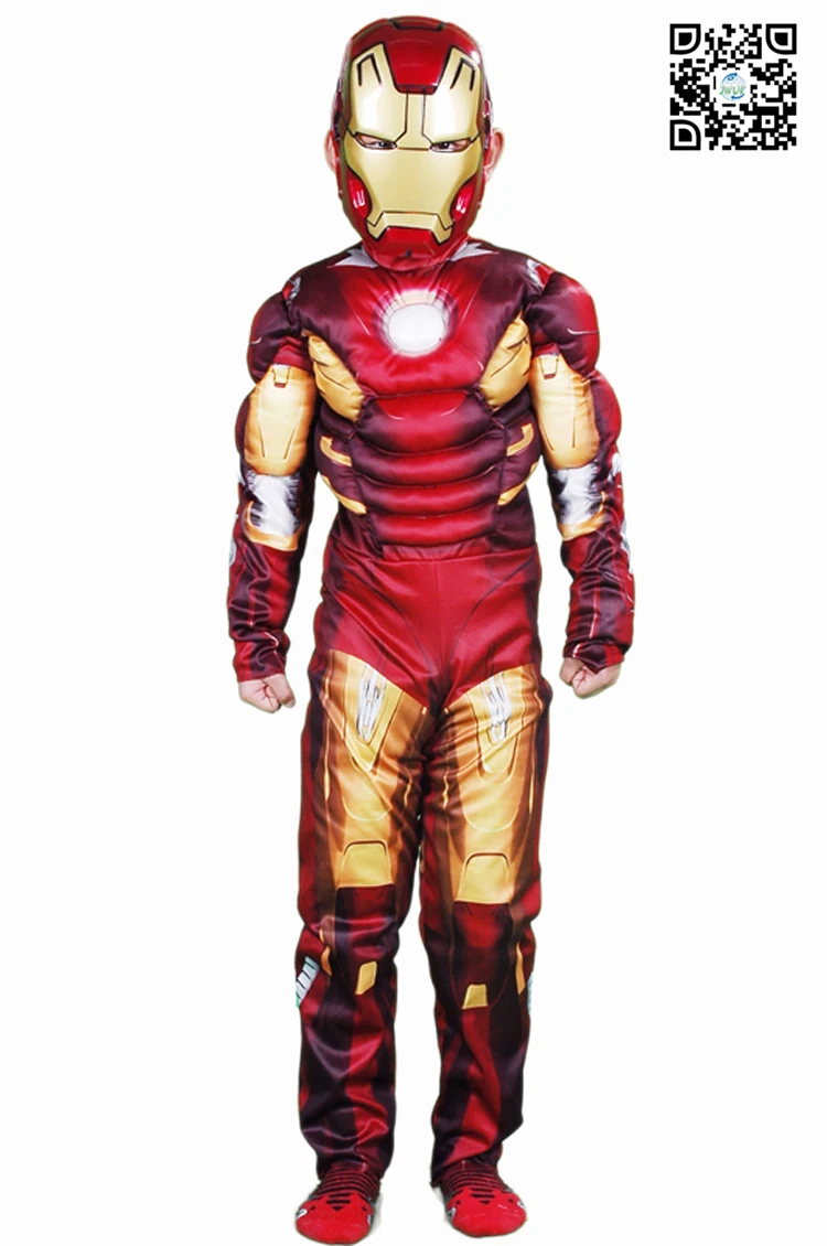 New Arrival High Quality Iron Man Costume Kid's Halloween Cosplay