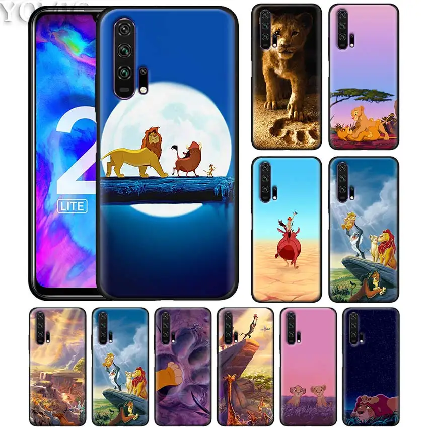 

Black Silicone Case for Honor 20 8X 10 10i 8S 8A Lite Pro Y9 Y7 Y6 Y5 Prime 2019 Soft Phone Caso Cover The Lion King