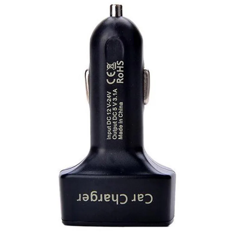 STOD Dual USB Автомобильное зарядное устройство 2 порта 3.1A светодиодный дисплей Напряжение температура для Iphone 5 6 7 Ipad samsung huawei zte Nexus DC адаптер - Тип штекера: Универсальный