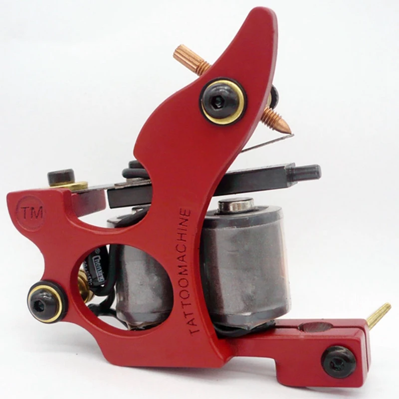 

top selling Tattoo 10 Wrap Coils Permanent Tattoo Machine Shader Liner Carbon Steel Gun for makeup machine tattoo supplier