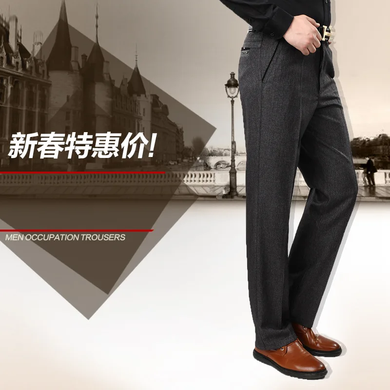 Белее плюс бархат утолщаются Pantalon костюм Homme роскошные костюмы брюки Для мужчин социальных Брюки Для мужчин s свободные Формальные блейзеры брюки
