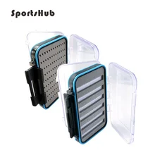 SPORTSHUB 125x100x42 мм 1 шт. Прозрачный двусторонний-слои хранилище для рыболовных снастей коробка водостойкая Fly Рыболовная коробка рыболовные снасти коробки FT0011