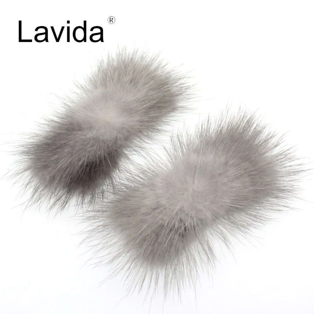 

Lavida Big Real Mink Fur Ball Flower Bowknot for Jewelry Making diy materials Jewelry Accessories Findings 4 x 8 cm 2pcs