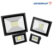 LED Floodlight 10W 20 W 30 W 50W 70 W 100W Ultal Thin LED Flood Light Spotlight 220V Waterproof Wall Lamp Outdoor floodlights ip65 raincoat 10 w 20 w 30 w 50 wled projector lamp light exterior lighting project of flood main 176 264v toughened glass panel