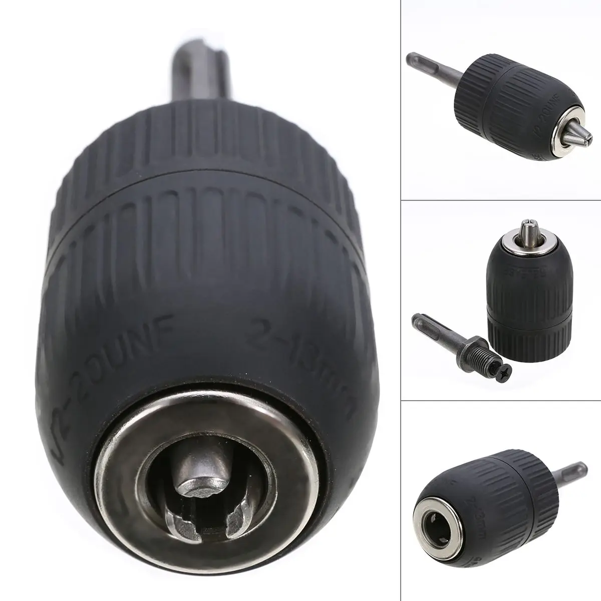 Mayitr Self Locking Keyless Drill Chuck Self Tightening Adapter Fit For